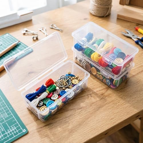Rectangular Clear Plastic Storage Containers, 8 Pack