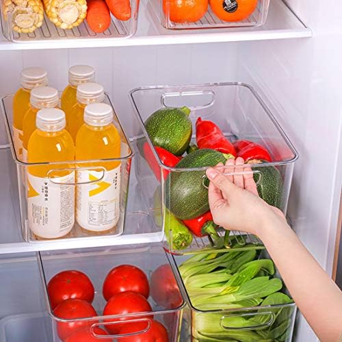 Xicennego Refrigerator Organizer Bins Set of 3, Clear Plastic Storage Bins for Pantry, Fridge Organizer Set , Storage Or