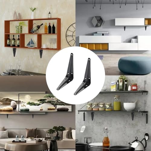 Lilaly 24 Pack Shelf Brackets 8 Inch Shelf Bracket, Heavy Duty L Brackets for Shelves for Hanging Floating Shelves Brack