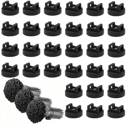 30 Pcs Magnetic Zip Tie Mounts with 300 Cable Ties Magnetic Cable Clips Magnet Cable Holder and Wire Holder for Cable Ma