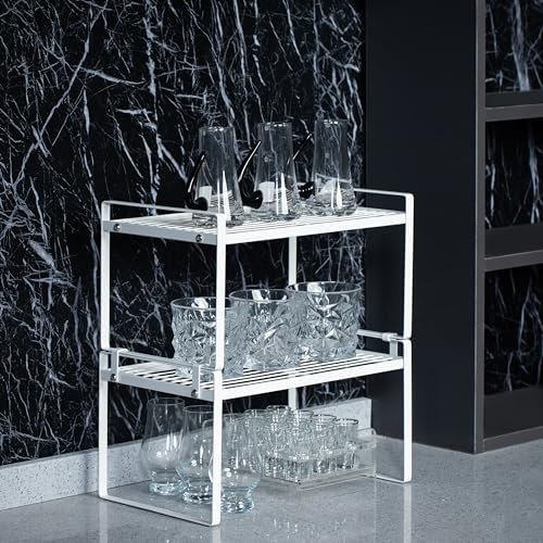 Shantton Cabinet Shelf Organizer, Pantry Shelf Rack, White 13.1x10.6x7.3