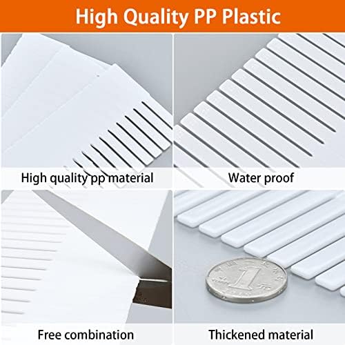 20Pcs Drawer Dividers, 14.96"x2.76", Thin, DIY Plastic Drawer Separator, Large Adjustable Dresser Drawer Organizer for C