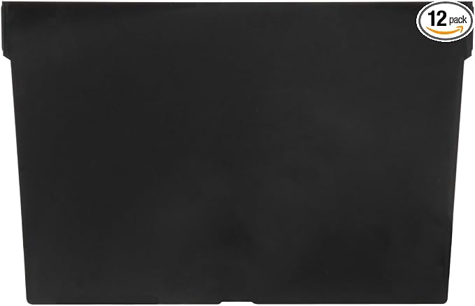 Akro-Mils 40040 Plastic Width Dividers for 6" Tall ShelfMax Shelf Bins Models 30080, 30088, and 30084, Custom Storage Inserts for Tools, Crafts & Supplies, 12-Pack, Black