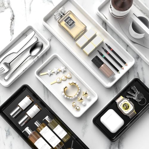 Gurygo 2 Pack 12" Countertop and Vanity Tray - Kitchen Tray for Soap Bottles - Rectangular Vanity Tray for Bathroom - Va