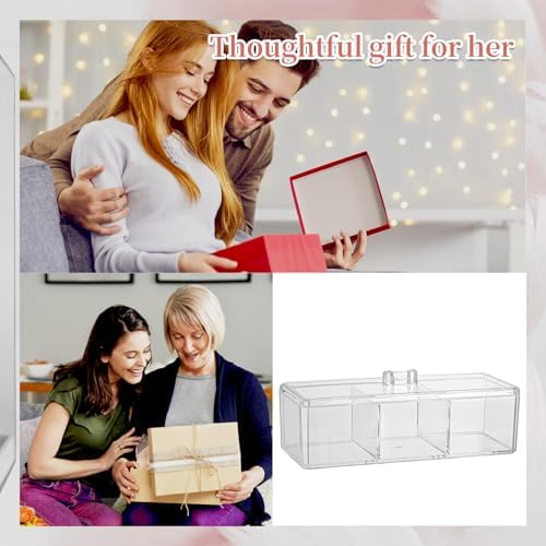 Hair Accessories Organizer for Girls, Clear Acrylic Hair Tie Organizer, or Headband, bows，Cute Small Stackable Storage D