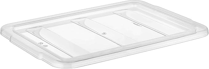 Lid Only for Commercial Cutlery Bin, 3-Compartment Restaurant Kitchen Flatware Tray, Silverware Storage Plastic Container, Condiments Holder, Utensil Organizer Box Cover Top