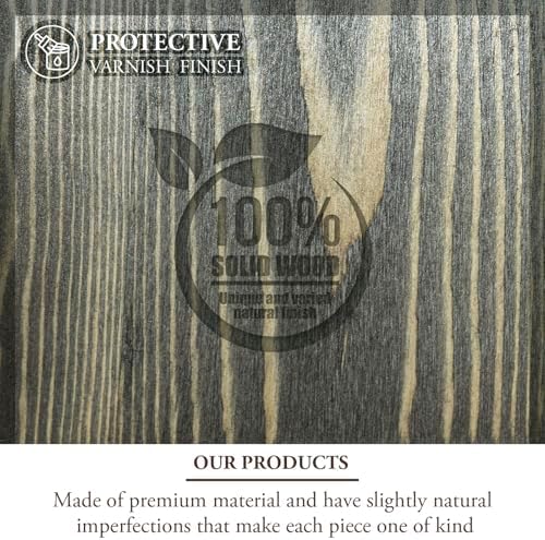 MyGift Set of 2 Gray Wood 3 Tier Essential Oil Display Stands