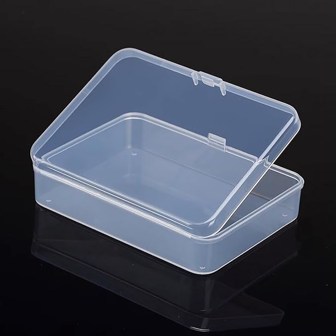 Rectangular Clear Plastic Organizer Storage Box Containers (4.45 x 3.31 x 1.14 inch), Small Plastic Containers Pack of 12