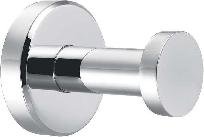 APLusee Bathroom Towel Hook Polished Chrome, SUS 304 Stainless Steel Robe Coat Hook Hanging for Restroom Kitchen Garage Wall Mounted