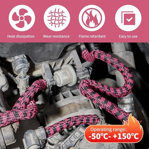 Cable Sleeve 1/4 Inch x 100FT Self-Wrapping Wire Loom