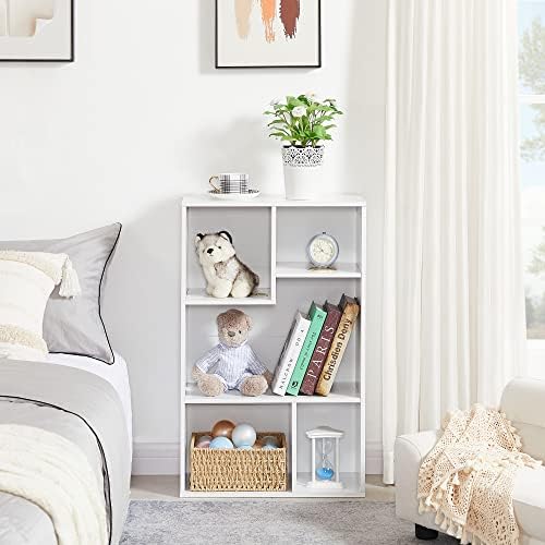 VECELO Cubby Storage Organizer Bookcase, Open Cube Display Shelf Cabinet, Freestanding Multicompartment Bookshelf for De