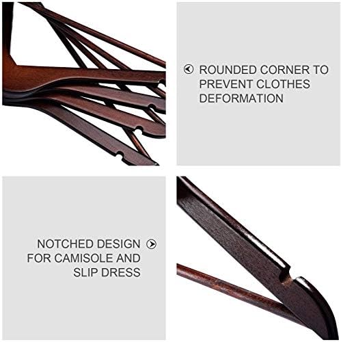Lotus Wooden Hangers, Solid Wood Shirt Hangers,Dress Coat Jacket Clothes Hangers,with Extra Smooth Finish, 360 Degree Sw