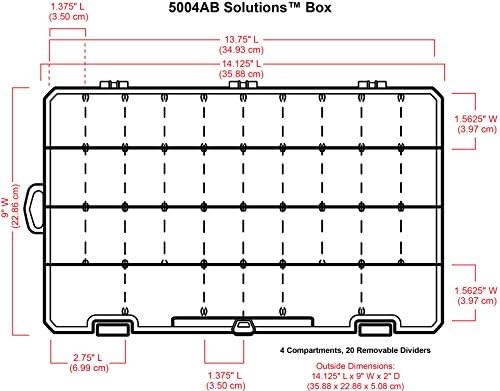 ArtBin Large Solutions Box Craft Organizer with 20 Dividers, Clear