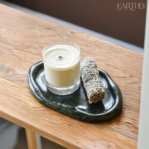 Natural Marble Trinket Tray – 9"x6" Cloud Shaped Decorative Dish for Jewelry, Keys, Perfume, Cosmetics, Vanity, Bathroom