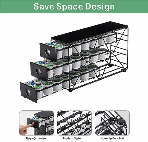 FlagShip K Cup Holder 3 Tier Coffee Pod Holder for K Cup Organizer Save Space Countertop Kitchen (42 Pods Capacity)