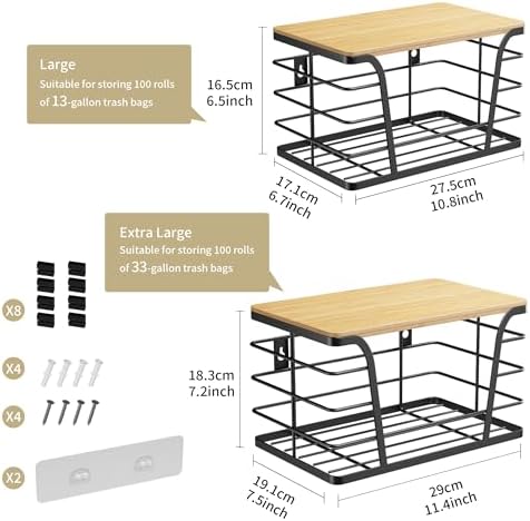 TIDIIABODE 2 Pack Extra Large Pantry Storage Organizers, Pantry Baskets organization, Potato and Onion Storage Bin, Wall