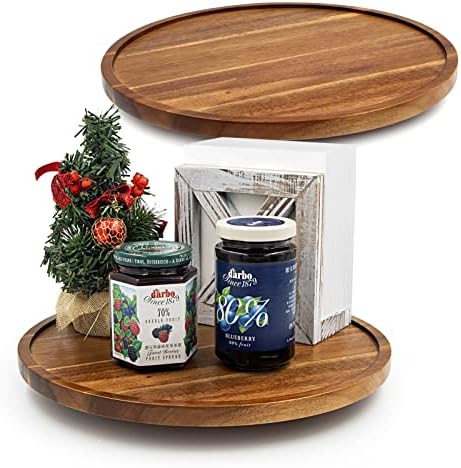 ANBOXIT Lazy Susan Organizer for Table, 10 Inch Wooden Lazy Susan Turntable