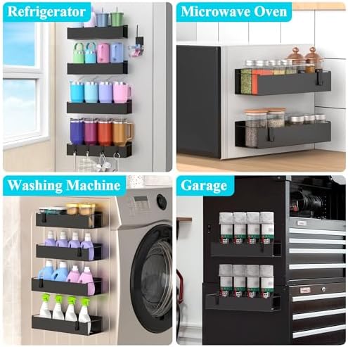 HuggieGems Metal Magnetic Water Bottle Holder for Refrigerator, Cup Holder Organizer for Stanley and Tumbler for Kitchen
