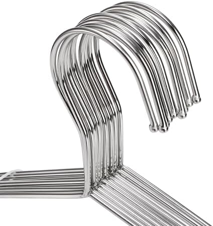 Tosnail 50 Pack Stainless Steel Small Kids Hangers, Heavy Duty Children's Clothes Hangers, Strong Wire Metal Hangers for Closet Organizer - 12.5"/32cm