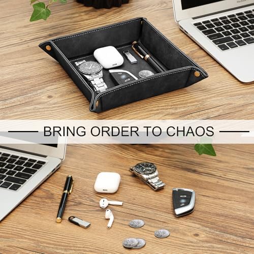 SITHON Valet Tray Desktop Storage Organizer Nightstand Caddy Holder