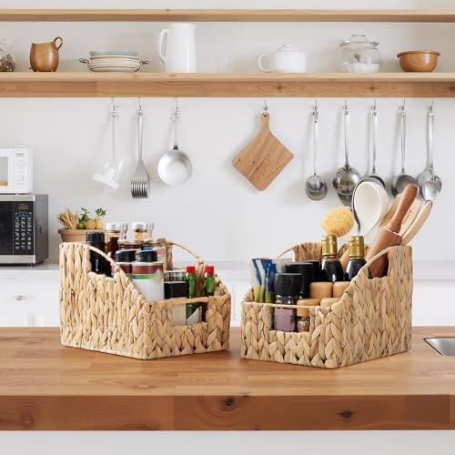GRANNY SAYS Wicker Baskets for Organizing, Water Hyacinth Storage Baskets