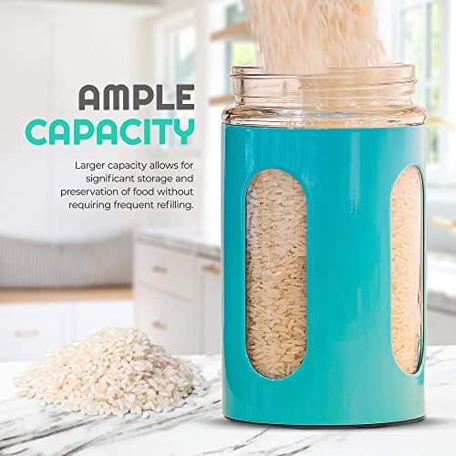 Venoly Stainless Steel Food Storage Canisters For Kitchen | 4 Piece Set of Airtight Kitchen Canisters | BPA-Free and Foo