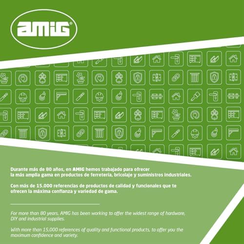 Amig - Pack of 4 Shelf Brackets Colour White - Bracket for Shelves 500 x 325 mm - Heavy-Duty Steel up to 185 kg