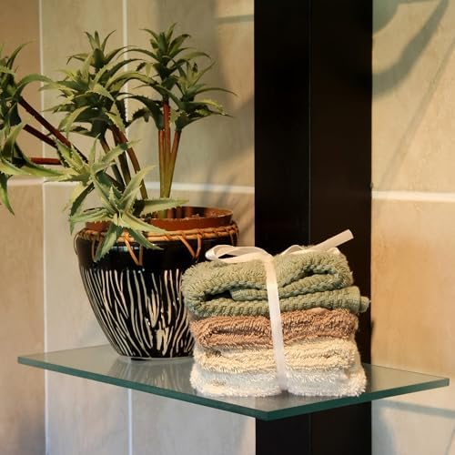 Dulles Glass 6" x 24" Rectangle Floating Glass Shelf - Shelf Only - Tempered - 3/8" Thick - Flat Polished Glass