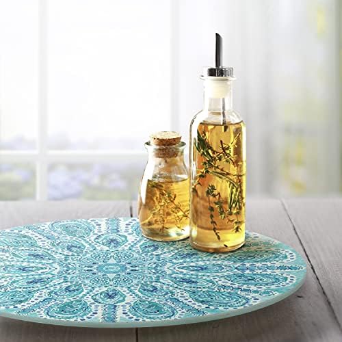 Ocean Fantasy 4mm Tempered Glass Lazy Susan Turntable