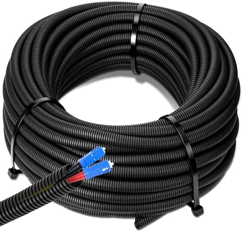 Sasylvia 3/8" X 150ft Split Wire Loom Tubing, Cord Protector