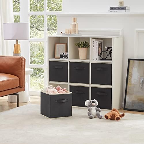 Lifewit Storage Cubes, 11 Inch Organizer Bins, 18L Black, 8 Packs