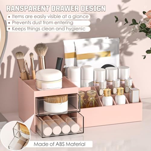Subsky Makeup Organiser with Drawers, Cosmetic Storage, Skin Care Organiser, Multifunctional Organiser for Office, Cosme