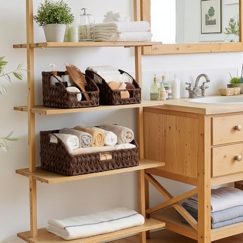 GRANNY SAYS Wicker Baskets for Organizing, Waterproof Basket for Shelves