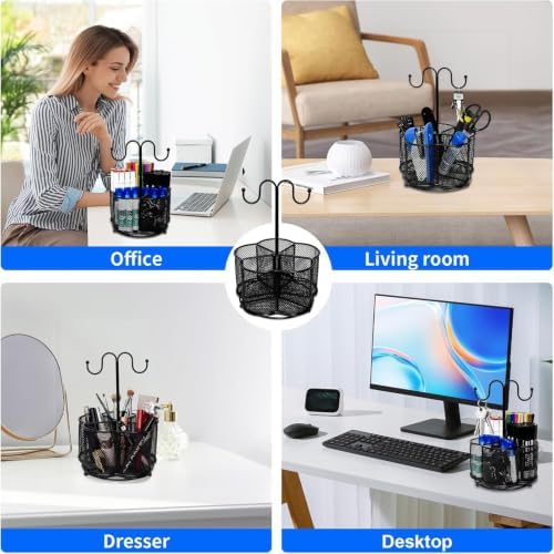 Pen Holder for Desk,360 Degree Rotating Pencil Holder Organizer