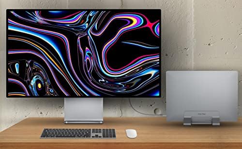 Aluminum Vertical Laptop Stand Dock Holder, Adjustable Slot Width 12-42mm, Space-Saving Upright Storage for MacBook and 