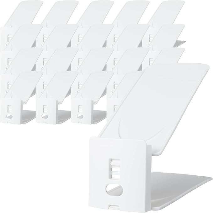 Like It Shoe Storage, Space Saving, Double Storage Capacity, Adjustable Height, Set of 20, Approx. Width 3.9 x Depth 10.7 x Height 3.9 - 7.3 inches (10 x 27.2 x 10 - 18.5 cm), White, Made in Japan, Sneaker Storage, Unisex