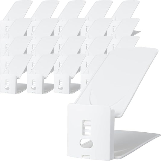 Like It Shoe Storage, Space Saving, Double Storage Capacity, Adjustable Height, Set of 20, Approx. Width 3.9 x Depth 10.7 x Height 3.9 - 7.3 inches (10 x 27.2 x 10 - 18.5 cm), White, Made in Japan, Sneaker Storage, Unisex