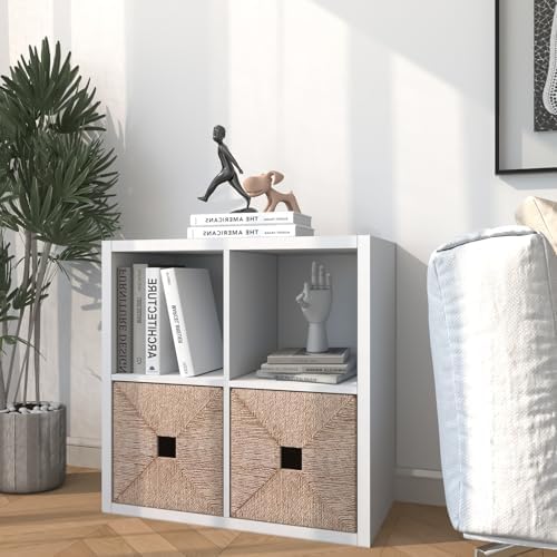 4 Cube Storage Organizer Shelf, 13inch White