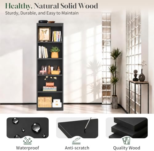 5 Tier Bookshelf,Open Storage Book Shelf,68 Inch Bookcase