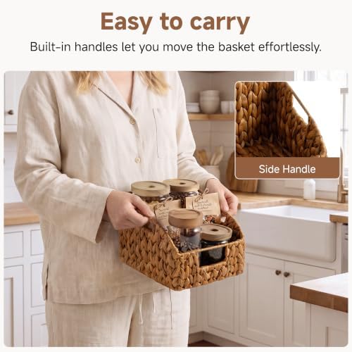 StorageWorks Decorative Baskets, Hyacinth Storage Baskets, Pantry Baskets