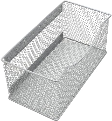YBM HOME Magnetic Basket Storage Organizer with 16 Strong Magnets for Metal Desk, Fridge, Whiteboard, and Wall Locker Ac