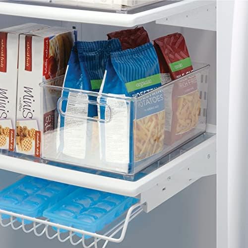 mDesign Deep Plastic Kitchen Storage Organizer Container Bin for Pantry, Cabinet, Cupboard, Shelves, Fridge, or Freezer 