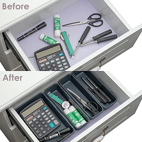 Gonice 13 PCS Drawer Organizer Tray, Interlocking Desk Drawer Organizer