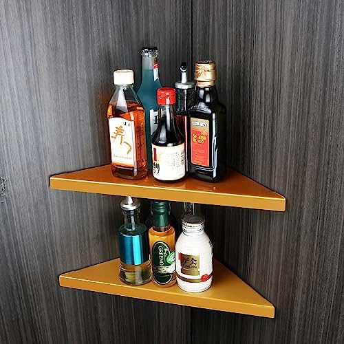 evron Corner Shelf Wall Mount, Acrylic Corner Shelves for Bathroom & Kitchen, Living Room, Space-Saving Wall Mounted Cor