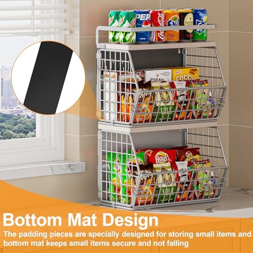 Fruit Basket 2 IN 1 Magnetic & Hanging Wall Produce Basket for Potato Onion Fruit and Vegetable Storage,Magnetic Spice R
