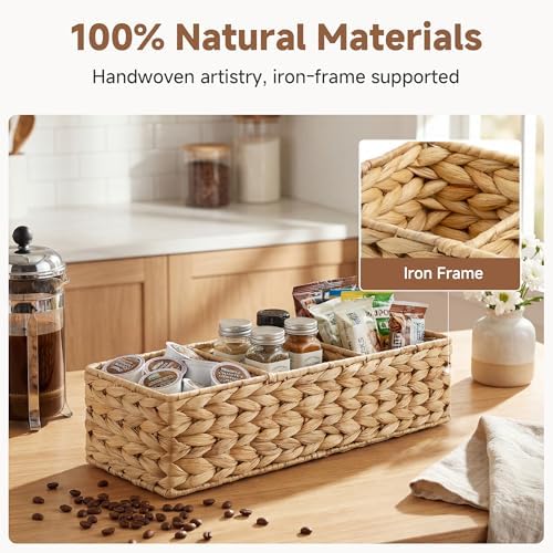 StorageWorks Toilet Paper Basket, Large Toilet Tank Basket, Water Hyacinth