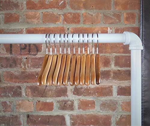 NAHANCO MINI612 6" Mini Wooden Hangers for Dolls Clothes, Pet Apparel or Accessories, Natural Finish (Pack of 12)