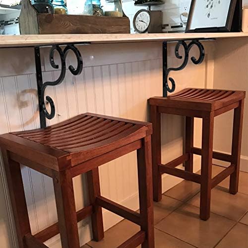 Fancy Shelf Brackets 13 Inch Countertop Support Bracket Load 300lb Heavy Duty Decorative Rustic Artistic Speed Brace for