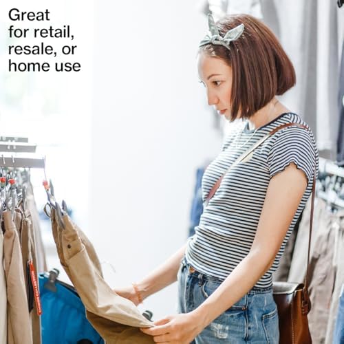 SSWBasics 14 Inch Clear Plastic Skirt Hangers and Pants Hangers with Clips