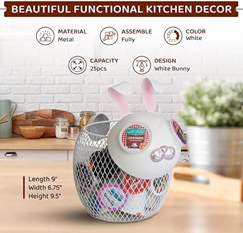 Made Easy Kit Coffee Pod Basket Organizer Useful Decor - Compatible with Keurig K-Cup Pods - Home Coffee Bar Functional 